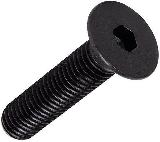 Винт дюймовый 1/2"-13 x 1 3/8 (35 мм) DIN 7991 UNC (ISO 10642), класс прочности 10.9 (Grade 8) - фото