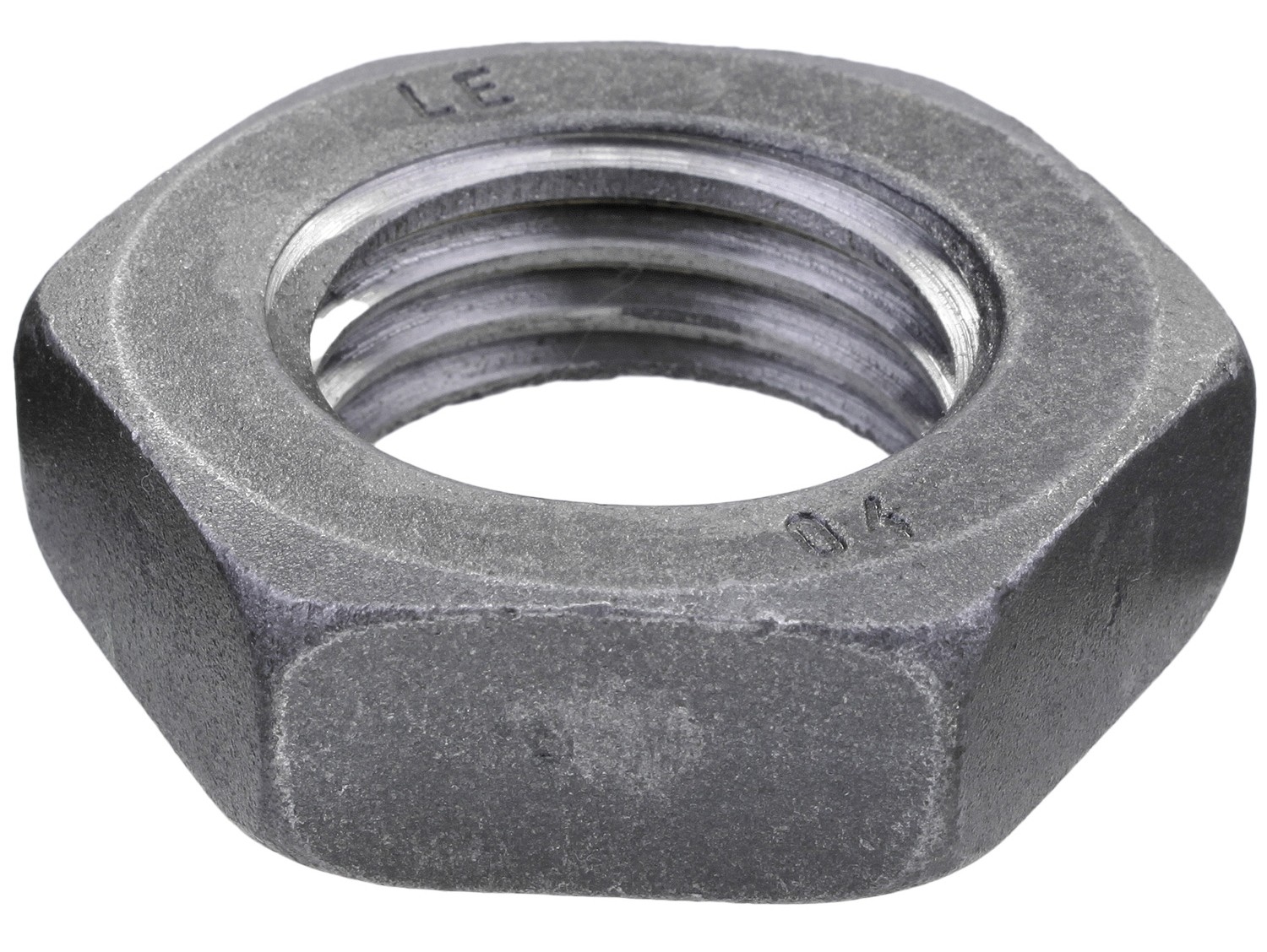 Гайка низкая DIN 439 (ГОСТ 5916) тип B с фаской, сталь без покрытия - фото