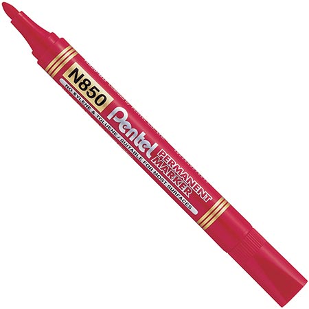 Перманентный маркер 2 мм Pentel N850-B, красный  - фото