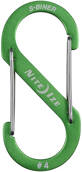 Карабин алюминиевый Nite Ize S-Biner SBA4-17-R6, размер 4, зеленый - фото