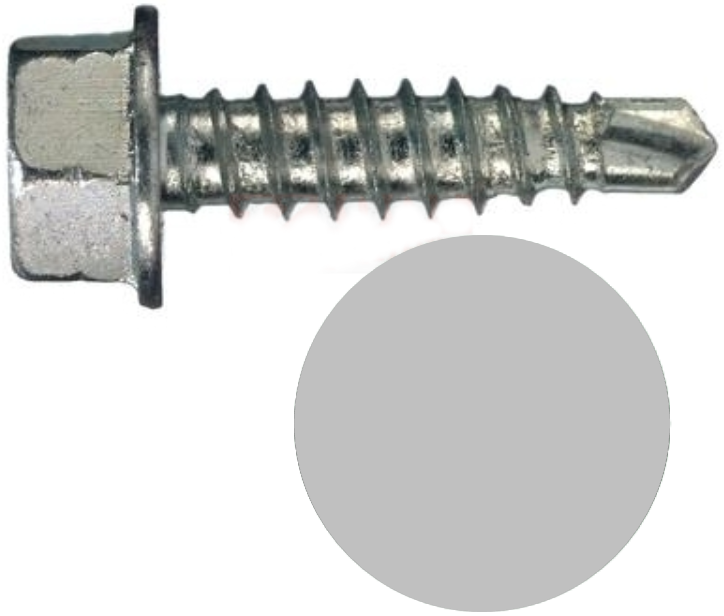 Винт самосверлящий по металлу окрашенный RAL, SD 3 Fasty, углеродистая сталь с покрытием MagniSilver - фото