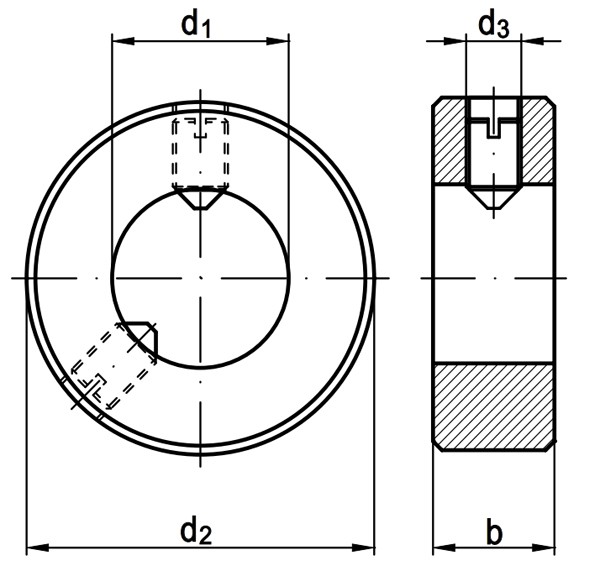 DIN 705 А Кольцо установочное под винт схема