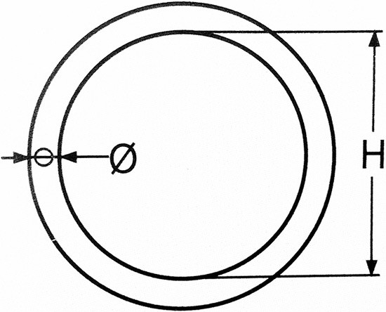 Кольцо круглое сварное 8229 схема, чертеж, round ring polished