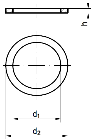 Кольцо (шайба) уплотнительное - схема
