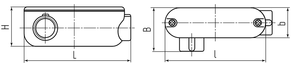 Коробка распределительная угловая левая Fortisflex КРВ-Л - схема
