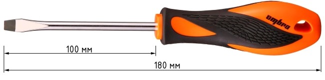 Отвертка шлицевая SL4x100 мм Ombra BASIC 504100
