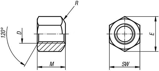 Гайка высокая М8 DIN 6330, класс 10 с доставкой. Магазин-склад Крепком