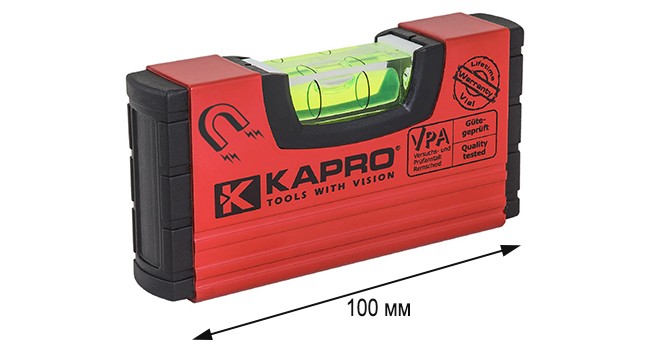 Уровень строительный 100 мм KAPRO 246 - размер