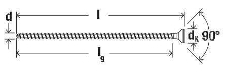 Саморез с цилиндрической головкой и полной резьбой, шлиц Torx Fischer FPF-ZTN ZPF - схема, чертеж