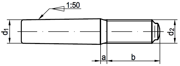 тифт (заклёпка) цилиндрический DIN 1476 form A-схемв