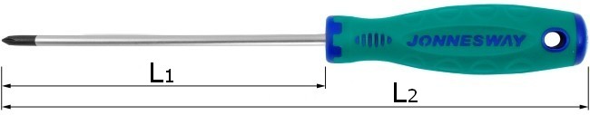 Крестовая отвёртка Anti-slip Grip PH2х250 - размеры