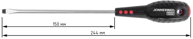 Отвертка шлицевая SL5.5х150 мм Jonnesway FULL STAR D04S5150