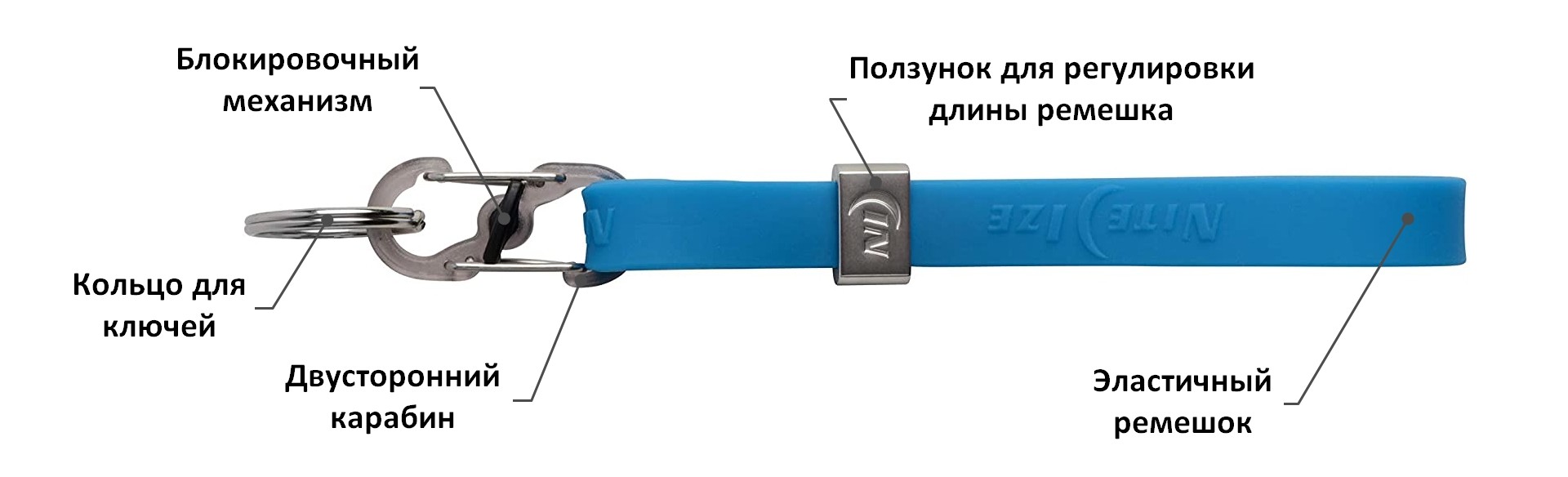 Карабин-стяжка для ключей Nite Ize Cinch-a-Lot CAL-03-R6 особенности