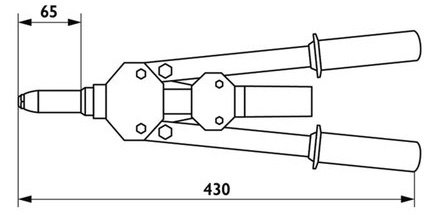 Заклепочник ручной для вытяжных заклепок Fasty RK-35, 3 - 6.4 мм-схема