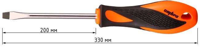 Отвертка шлицевая SL10x200 мм Ombra BASIC 501020