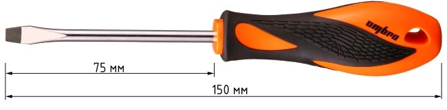 Отвертка шлицевая SL3x75 мм Ombra Basic 503075