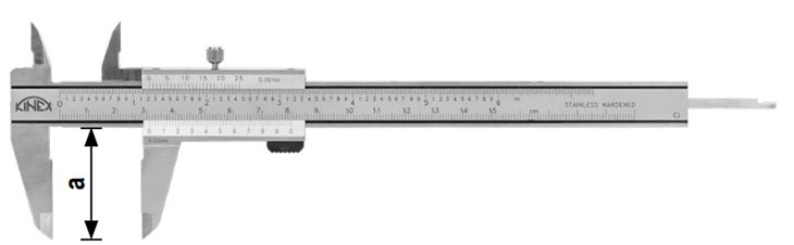 Штангенциркуль ШЦ-1 0,02 мм DIN 862 MonoBlok Kinex 6000 - чертеж