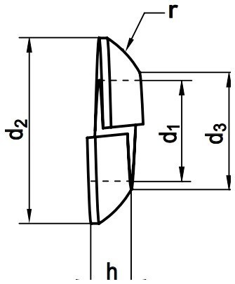 Шайба пружинная центрирующая DIN 74361 тип C - чертеж, схема