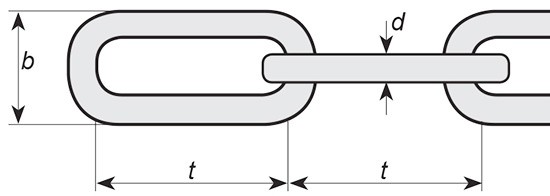 Длиннозвенная цепь - чертеж, схема