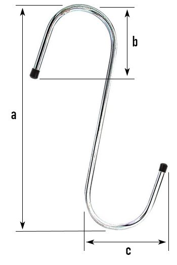 Металлический S-образный крючок-держатель