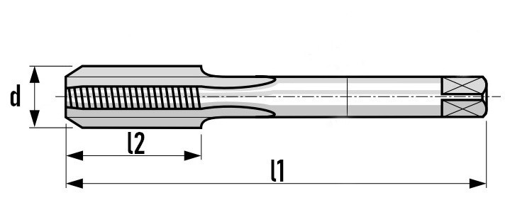метчик дюймовый трубный схема