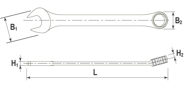 Набор ключей гаечных комбинированных трещоточных в ложементе, 8-19 мм Jonnesway W45308S - схема