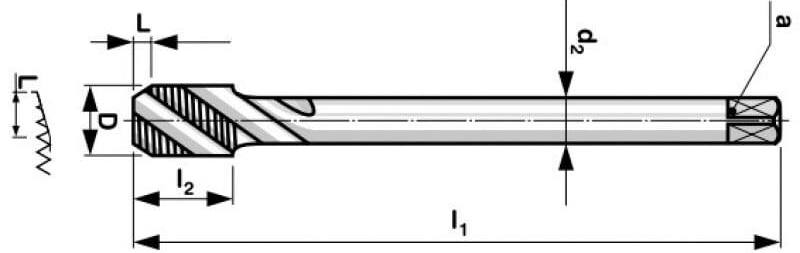 Схема метчика винтового машинного