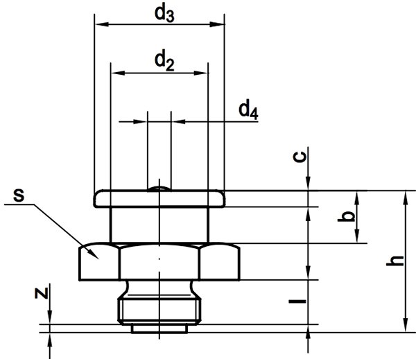 Пресс-масленка DIN 3404 - чертеж, схема