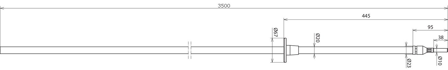 Токоотвод CUI, D=20 мм, L=3500 мм арт. 830 208