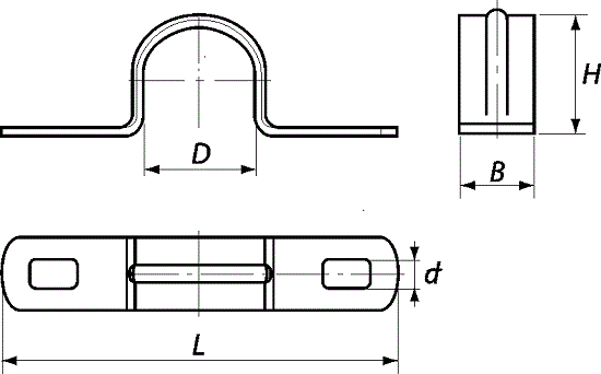 Скоба СМД 48-50 мм, оцинкованная сталь - купить в Крепком