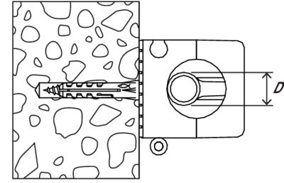 Зажим для труб и кабеля Fischer SCH-чертеж