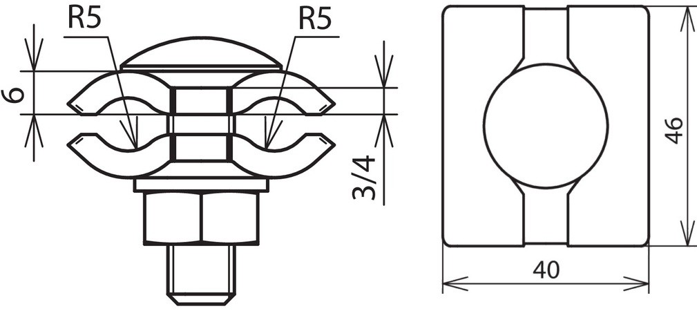 Параллельный соединитель проводников одинакового диаметра, с одним винтом арт. 306020