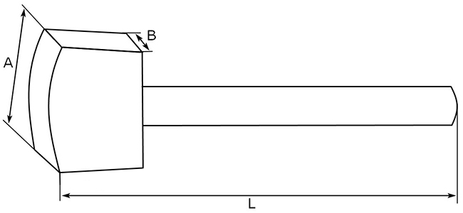 Киянка квадратная 105x65x300 мм PINIE 52-1 - схема, чертеж