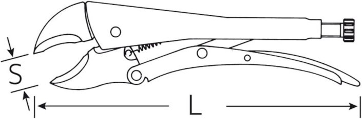 Плоскогубцы Vise-Grip 7WR с криволинейными губками и кусачками, 7" (175 мм) Irwin T07T-чертеж
