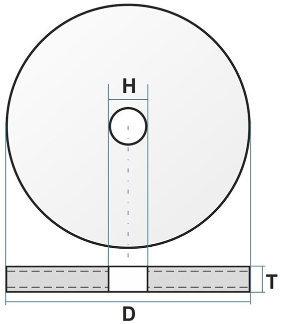 Круг шлифовальный Луга-Абразив, электрокорунд белый - схема, чертеж