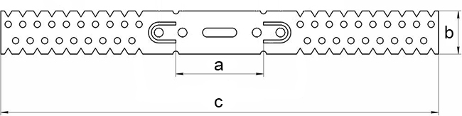 Прямой подвес для профиля - схема, чертеж