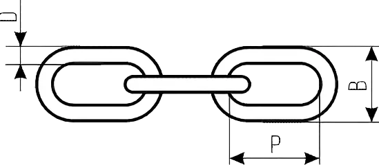 Схема короткозвенной цепи DIN 766