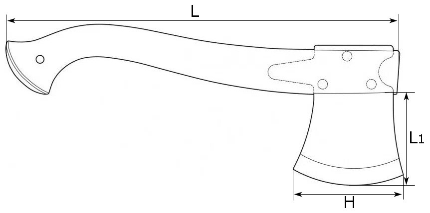 Схема размеров топора