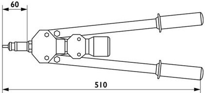 Заклепочник ручной для резьбовой заклепки Fasty RKM-160, M4 - M12-схема
