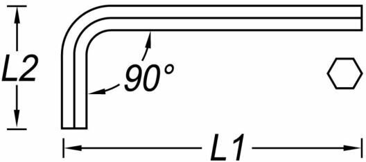 Набор дюймовых шестигранных удлиненных ключей (.050-3/8") Bondhus ProGuard 16137 - схема