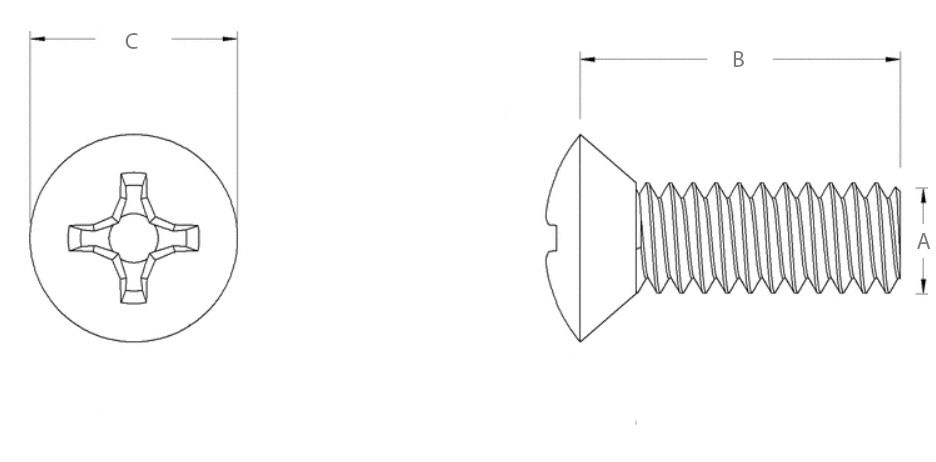 Болт полупотайной М8х1,25х20 мм многоцелевой SN-10018 - схема, чертеж