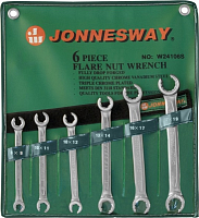Набор гаечных разрезных ключей в сумке, 8-19 мм, 6 предметов Jonnesway W24106S