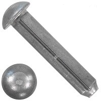 Штифт (заклёпка) цилиндрический DIN 1476 form A с полукруглой головкой, сталь без покрытия