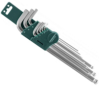 Комплект шестигранных ключей (1,5-10 мм) EXTRA LONG с шаром Jonnesway H06SM109S, 9 штук