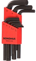 Набор шестигранных ключей (1,5-10 мм) Bondhus ProGuard 12299, 9 штук