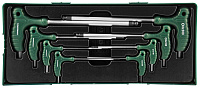 Комплект шестигранных двусторонних ключей (2-10 мм) с шаром в ложементе Jonnesway H10MB08SP, 8 штук
