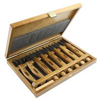 Набор из 6 резцов и 2 ножей в деревянной коробке NAREX Profi 869010