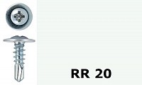 Саморез-клоп с буром 4,2х25 окрашенный, RR 20 (белый)