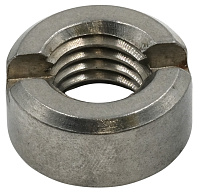 Гайка шлицевая М10 DIN 546, нержавеющая сталь А2