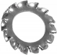 Шайба стопорная с зубьями DIN 6798A М2, нержавеющая сталь 1.4310 (А2)
